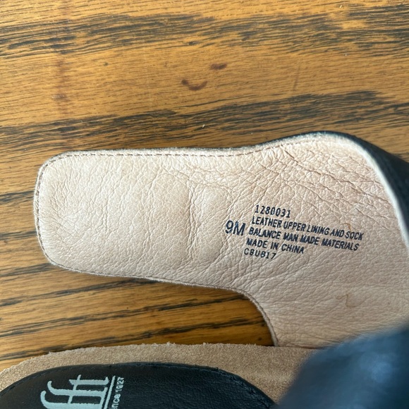 Sofft Vanita Leather Strappy Slingback Black and Metallic Copper Wedges 9 - Picture 4 of 13